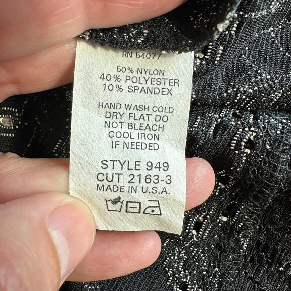 CAbi Lace Black White Skirt Eyelet Pull On A-Line Romantic Med - Picture 5 of 8